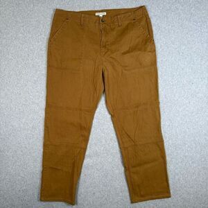 Frye & Co Mens Size 36x30 Flat Front Jeans Brown Pockets Straight Leg Casual